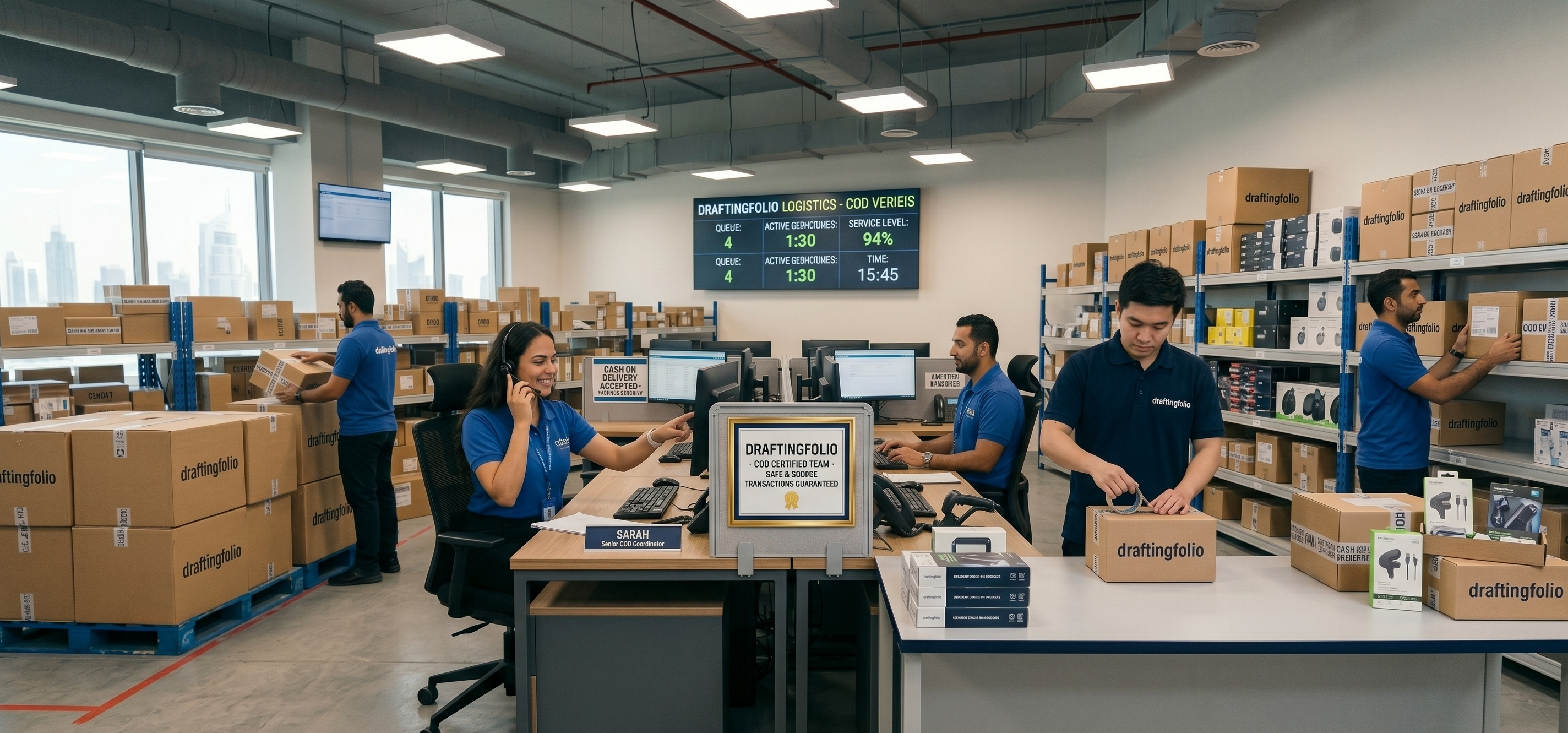 Tým leadtechworld v práci: call centrum a logistika COD